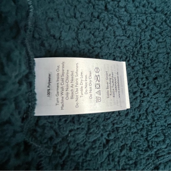 Eddie Bauer Cozy Fireside Plush Vest. Peacock Teal. Medium #365 - Picture 5 of 7